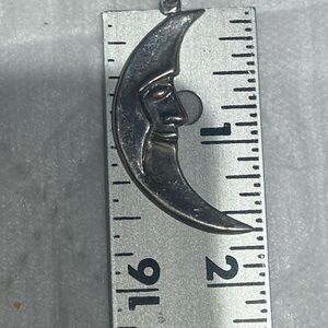 Silver Crescent Moon Pendant